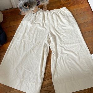 Silk noil pants